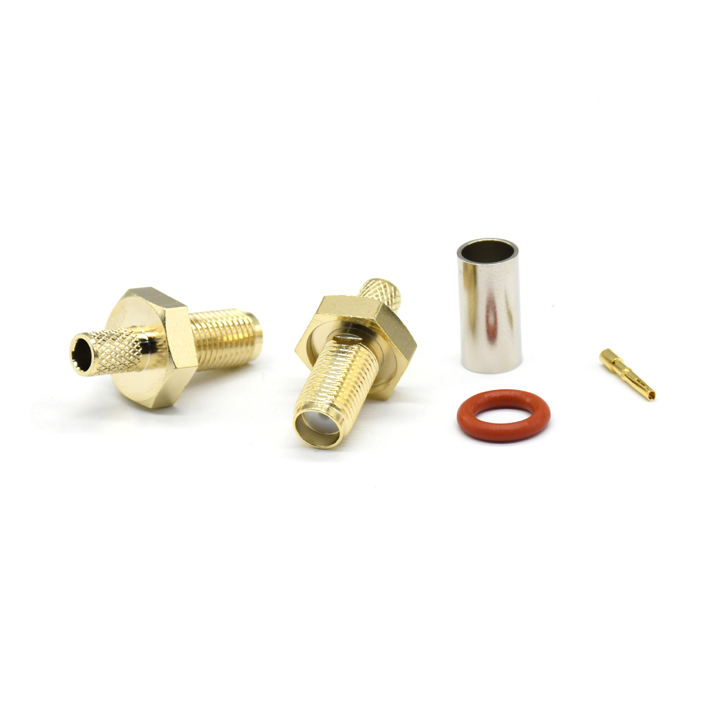 Jack RF, sertissage SMA femelle pour câble LMR195, assemblage, IP67