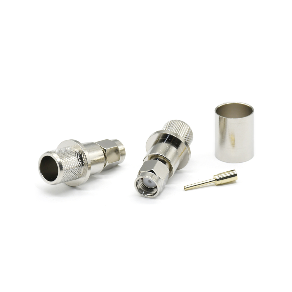 Fiche RF, sertissage mâle RP-SMA pour câble LMR400, assemblage