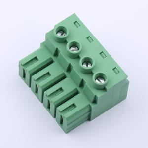 Съемный разъем клеммной колодки Elecbee, шаг 15,0 мм, 1x4 контакта, зеленый.