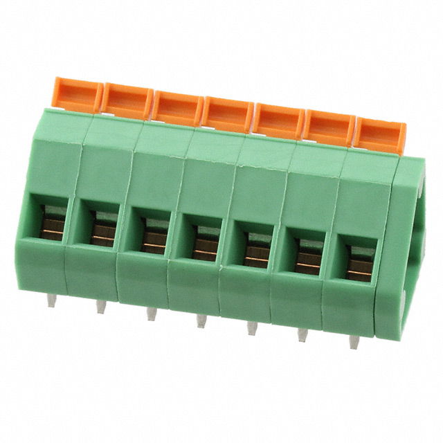 Элекби Терминальный Блок 5.08mm Поле 1x7pp Push-In Весенний Цвет Зеленый