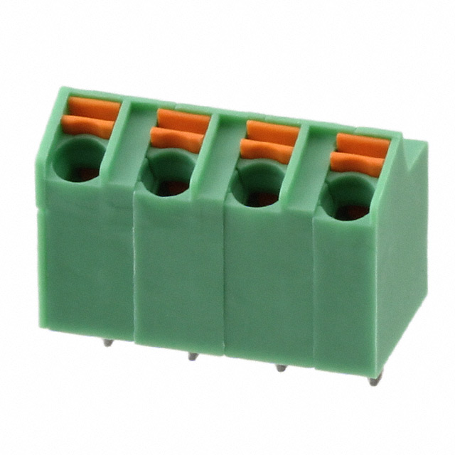 Elecbee 端子 5 毫米 间距 1x4 针 弹簧颜色 绿色