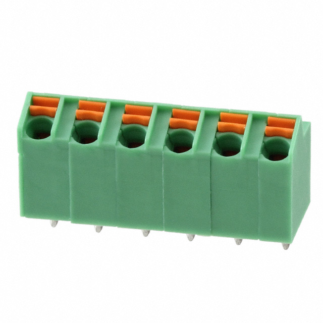 Elecbee 端子 5毫米 间距 1x6 针 弹簧颜色 绿色