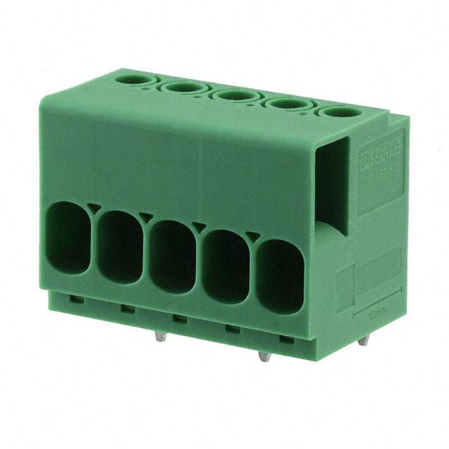 Клеммная колодка Elecbee, шаг 6,35 мм, 1x5 контактов, цвет винта: зеленый