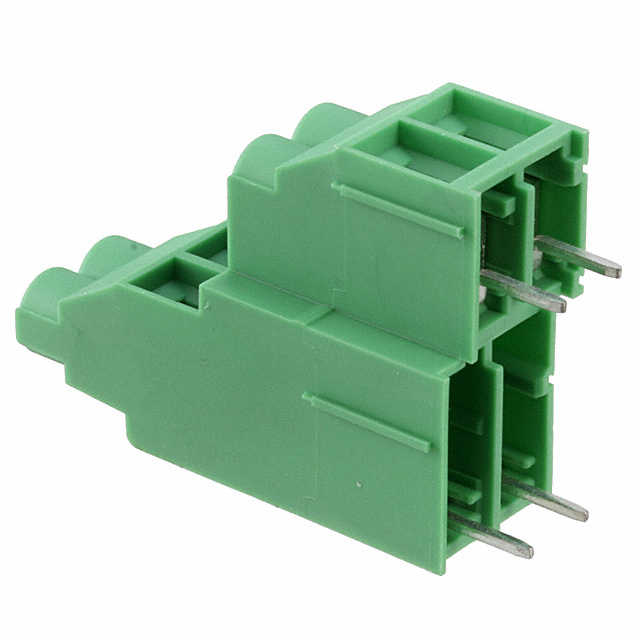 Elecbee Terminal Block 6.35mm Pitch 2x2pin Screw Color Green