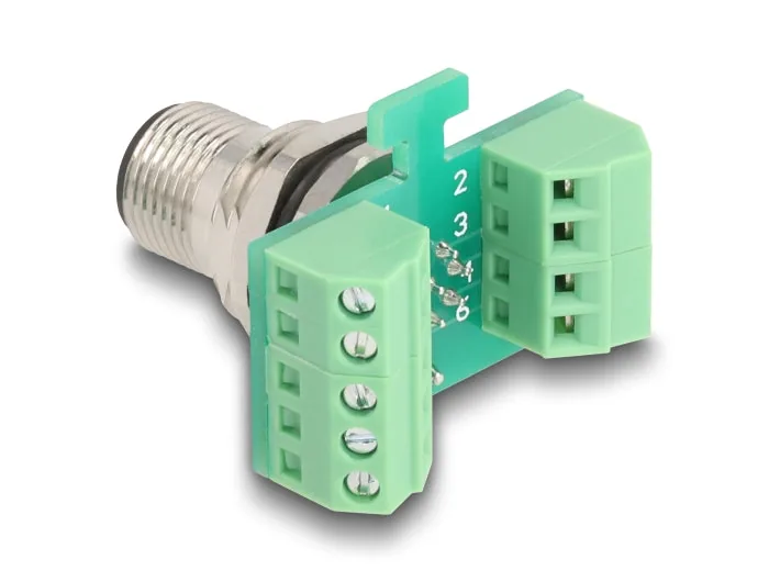 Elecbee M12 Transfer Module Adapter A-coded 8 pin male to 9 pin ...