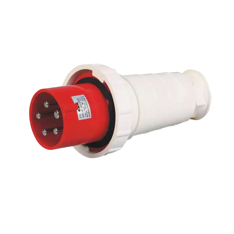 Elecbee IEC60309 IP67 63A 5 Pin 3P+N+E 6H 380V~415V Red,White CEE Industrial Plug