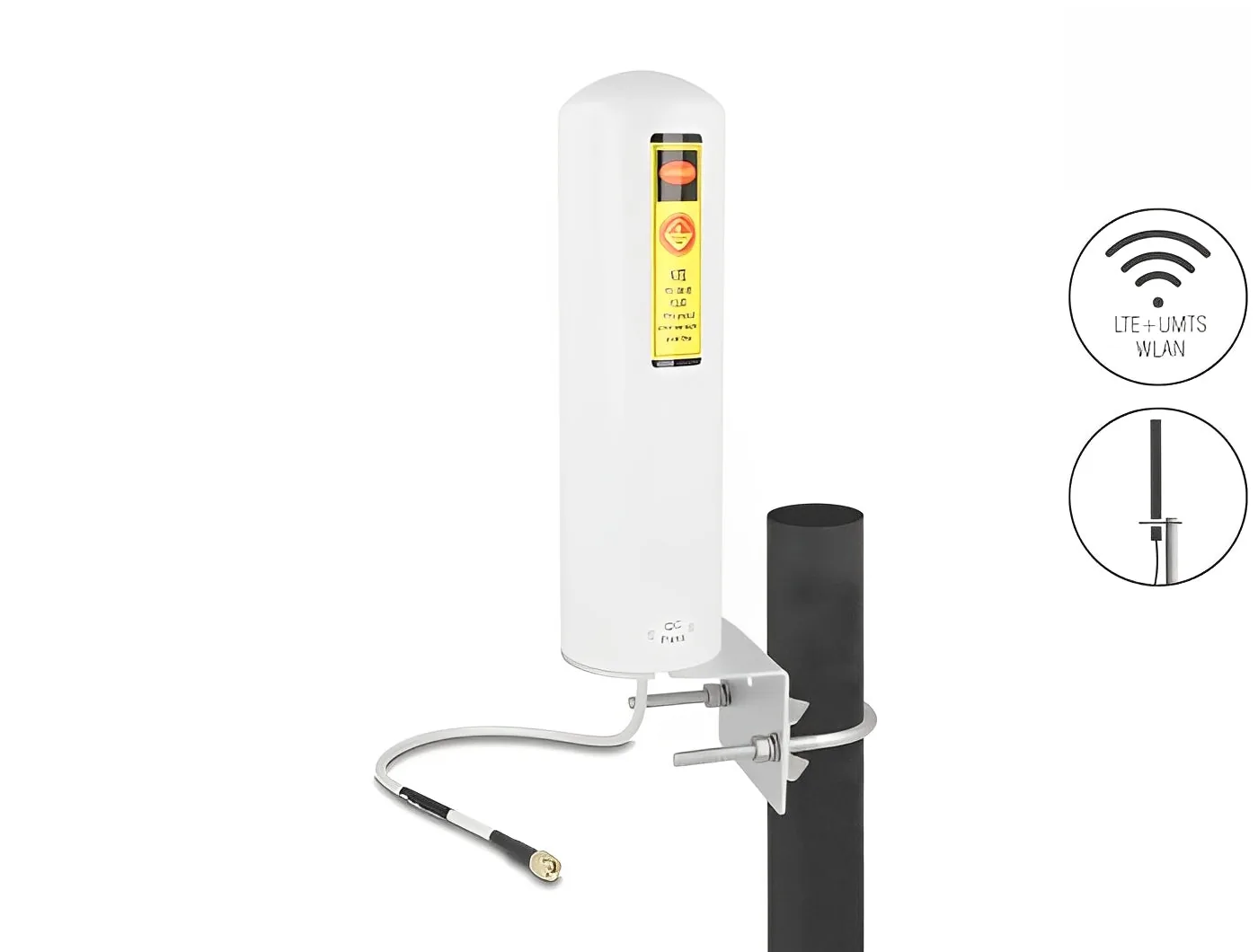 Elecbee 5G LTE Antenna SMA plug 3 - 5 dBi fixed omnidirectional wall and pole mounting outdoor black