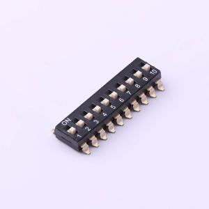Elecbee 10 Position DIP Interrupteur 2.54mm Pichet Surface Mont Droit Noir 0.025A 24V
