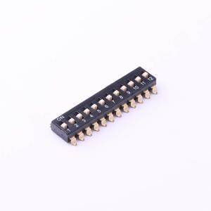 Elecbee 12 Position DIP Interrupteur 2.54mm Emplacement Surface Mont Droit Noir 0.025A 24V