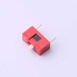 Elecbee 1 position interrupteur DIP pas de 2,54 mm trou traversant glissière droite rouge