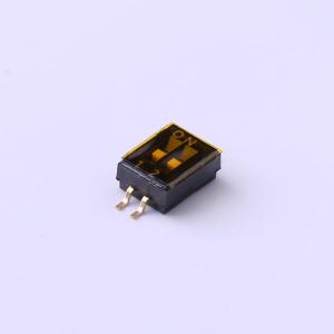 Elecbee Interrupteur DIP 2 positions, pas de 1,27 mm, montage en surface, droit, bleu, 0,025 A, 24 V