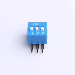 DIP-переключатель Elecbee, 3 порта, шаг 2,54 мм, THT, прямоугольный синий ползунковый привод SPST-ON