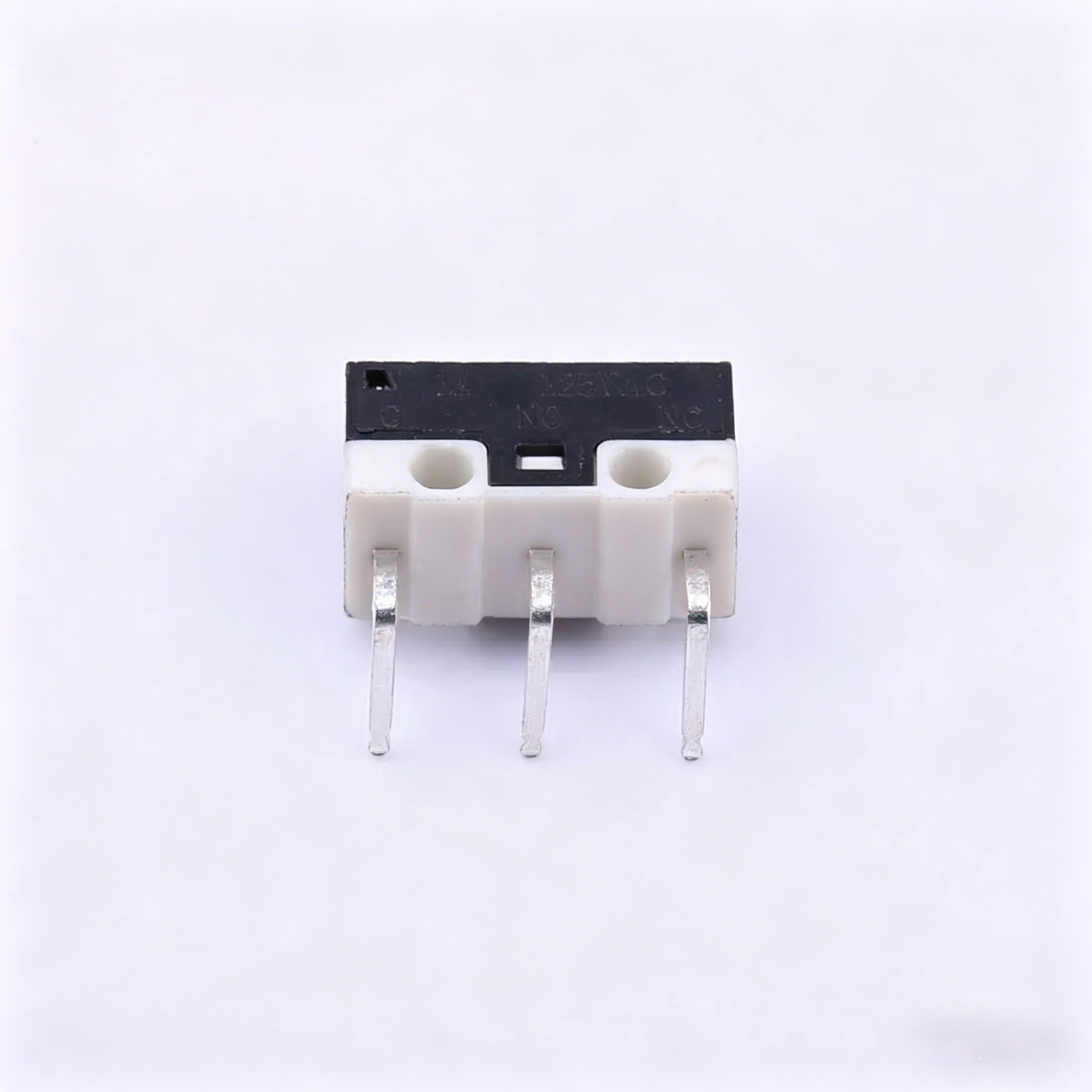 Elecbee DM1-000C-1 SPDT Rundstift-Kolben-Endschalter, Durchgangsloch, Lötanschluss, rechtwinklige Ausrichtung, 0,1 A, 30 VDC