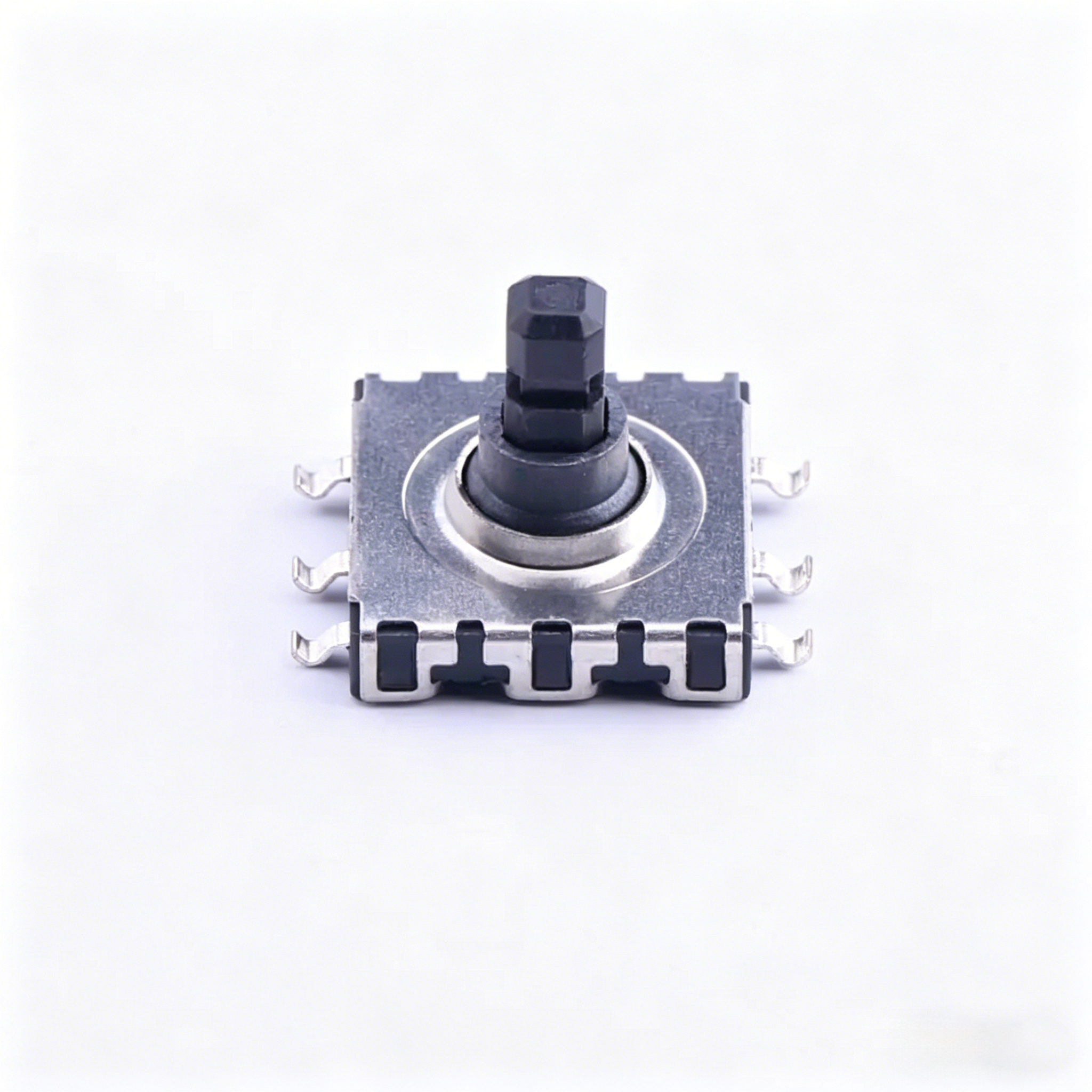 Elecbee K1-1504SA-06 SP5T Navigationsschalter, 4-Wege-Richtungsschalter, Mittenauswahl, Kappe, Stößel, Oberflächenmontage, gerade Ausrichtung, Lötverbindung, 250 gf