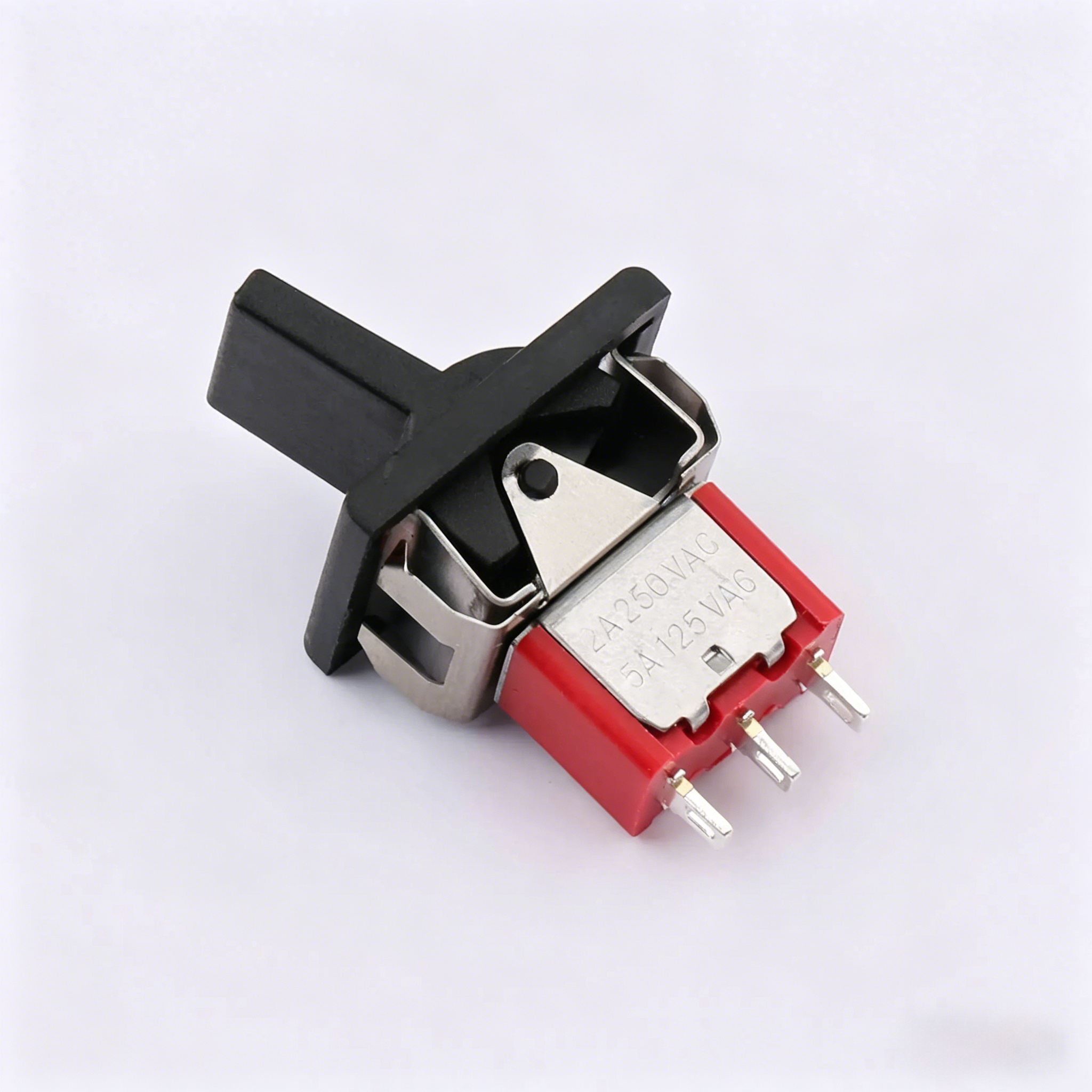 Elecbee MR-0-102-F01-0005-RS SPDT ON-ON ストレート トグル スイッチ 5A 125VAC フラット レバー