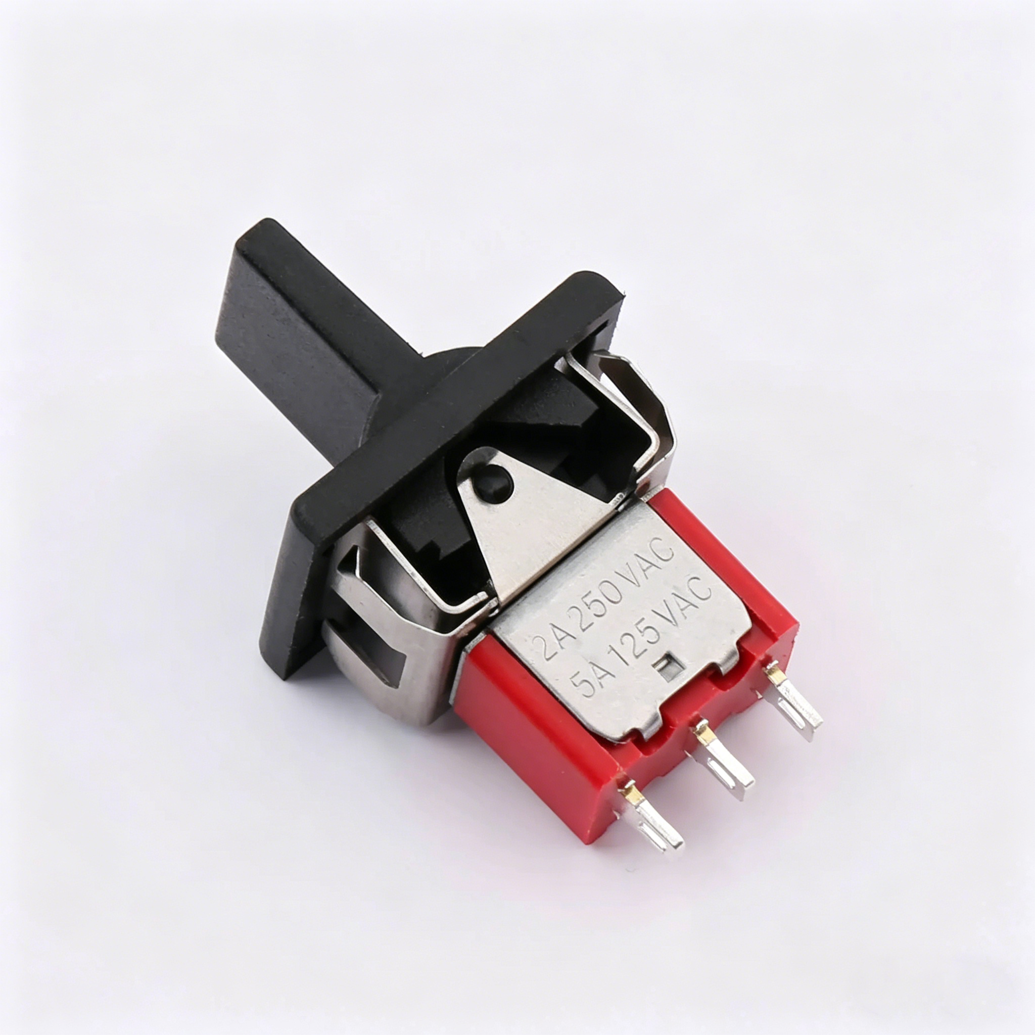 Elecbee MR-0-123-F01-0005-RS SPDT MOM-OFF-MOM ストレート トグル スイッチ 5A 125VAC フラット レバー