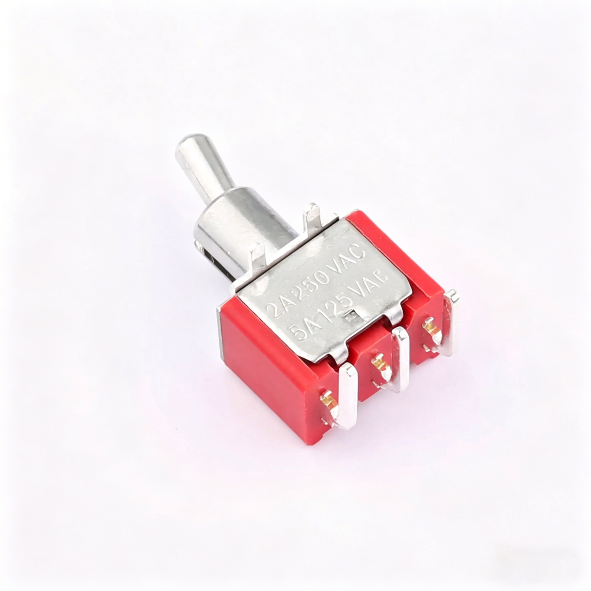 Elecbee MT-0-102-C003-N003-RS SPDT ON-ON 直角 THT トグル スイッチ 5A 125VAC ラウンド レバー