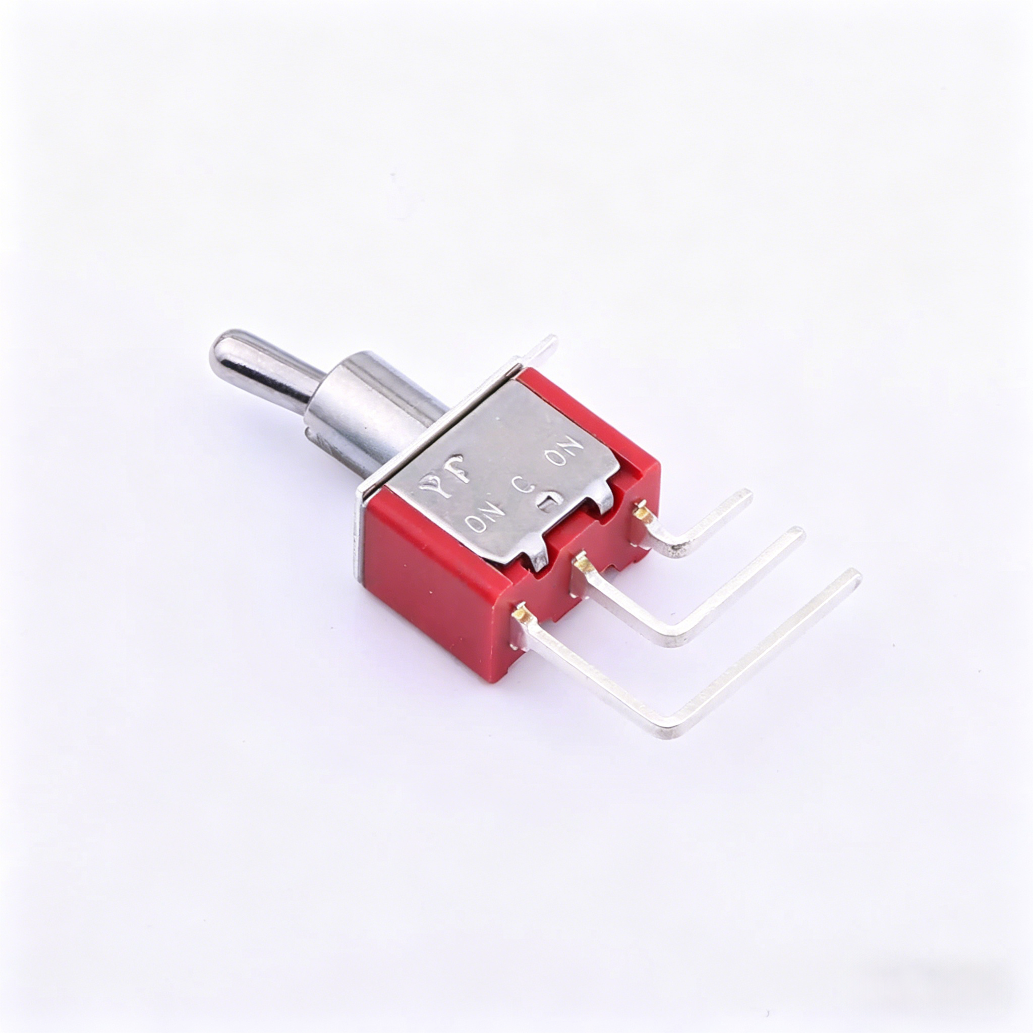 Elecbee MT-0-102-C004-N004-RS SPDT ON-ON 直角 THT トグル スイッチ 5A 125VAC ラウンド レバー