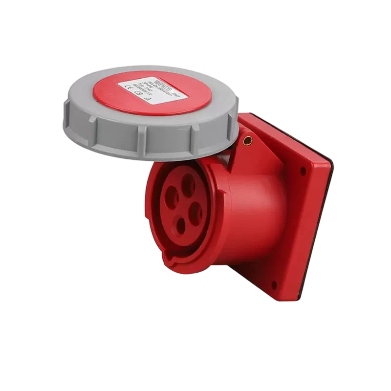Waterproof Industrial Connector Socket 4Pin 16A 380-415V 3P+E IP67