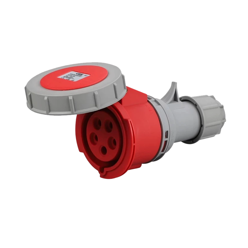 Elecbee IEC60309 IP67 16A 5 Pin 3P+N+E 6H 220~415V Red,Gray CEE Industrial Socket Connector